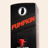 Black 100 brew box with 'Pumpkin Style' text and a red tap dispenser on a beige background.