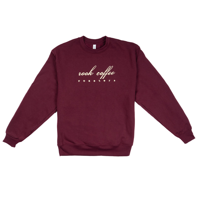 Rook Script Crewneck - Maroon